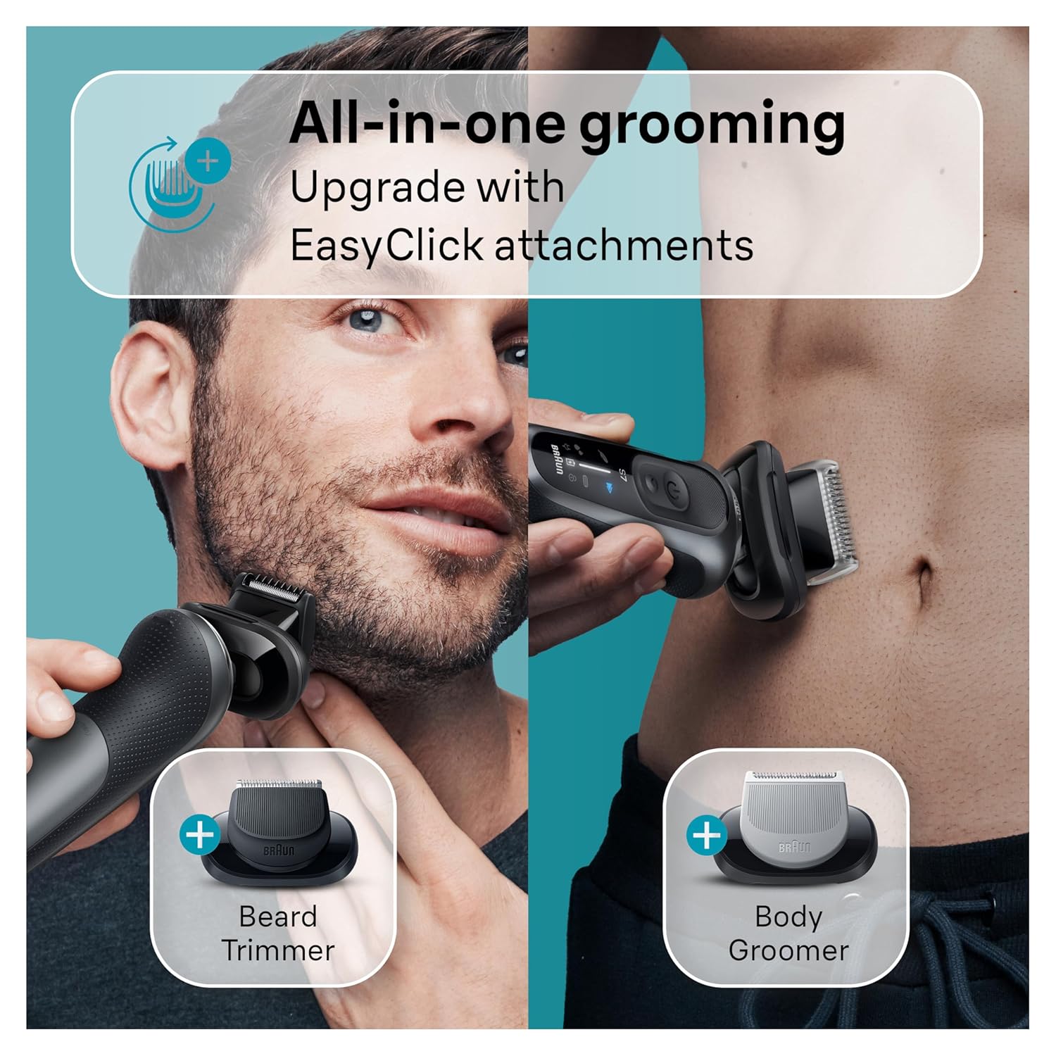 Braun - 百靈 7177cc Series 7 乾濕兩用男士電動鬚刨 連清洗座 360° Flex Electric Shaver【平行進口】