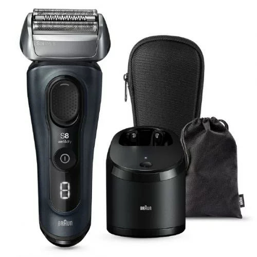 Braun - 百靈 8563cc Series 8 乾濕兩用男士電動鬚刨 連清洗座 Electric Shaver【平行進口】