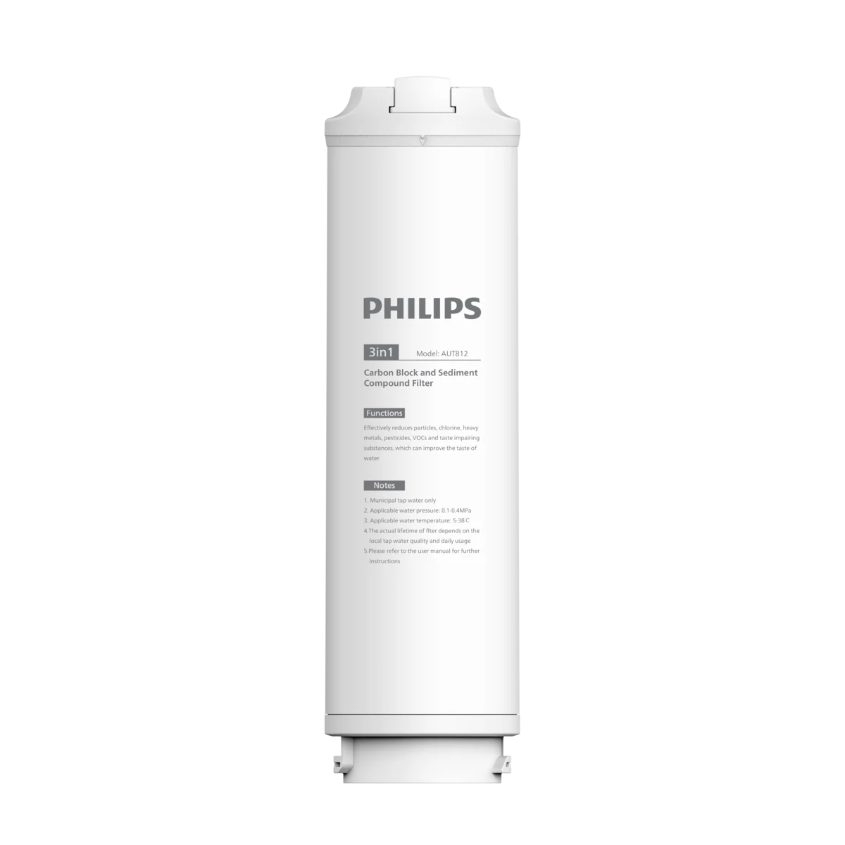 Philips - 飛利浦 AUT812/90 櫥下型濾水器更換式濾芯 3in1長效複合濾芯(適用於Philips AUT4030)