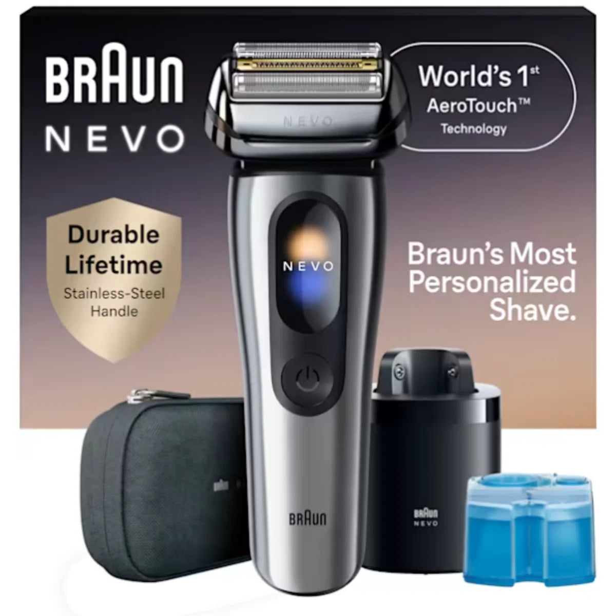 Braun - 百靈 NEVO 11000c 旗艦級乾濕兩用電動鬚刨 剃鬚刀 (附自動清洗座) Electric Shaver【香港行貨】