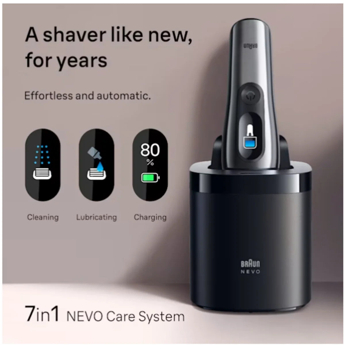 Braun - 百靈 NEVO 11000c 旗艦級乾濕兩用電動鬚刨 剃鬚刀 (附自動清洗座) Electric Shaver【香港行貨】