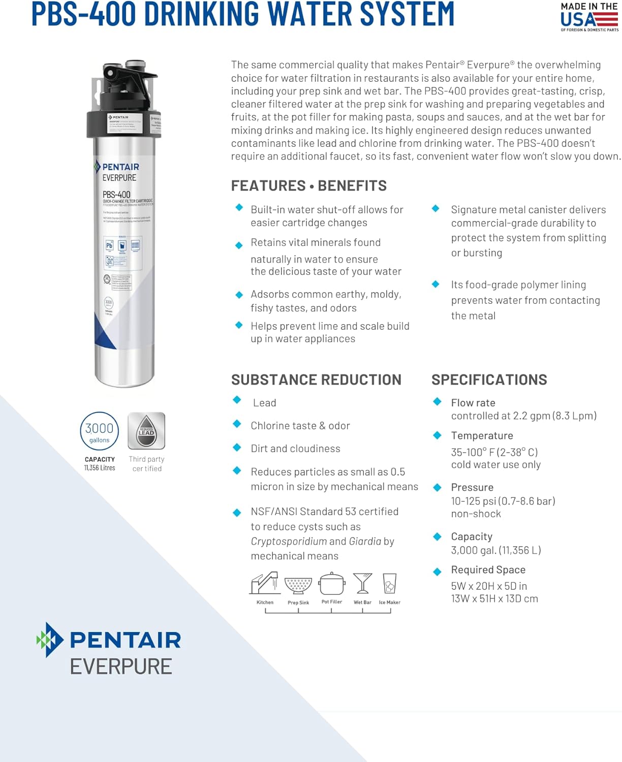 PENTAIR - 愛惠浦 Everpure PBS400 濾水器替換濾芯 Quick-Change Filter Cartridge【香港行貨】