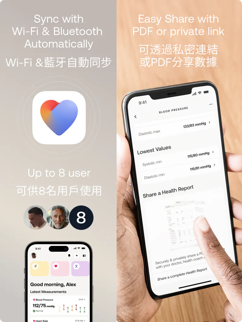 Withings - BPM Vision 高解析彩色屏幕Wi-Fi血壓計 Blood Pressure Monitors【香港行貨|1年保養】