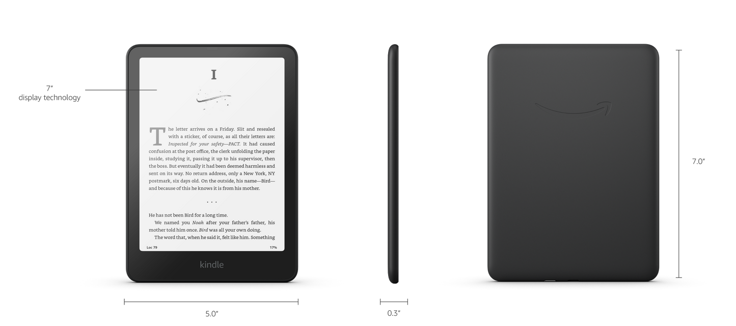 Kindle - Paperwhite 2024 12th Generation Wi-Fi電子書閱讀器 電子書 (黑色, 16GB, 含廣告版)【平行進口】