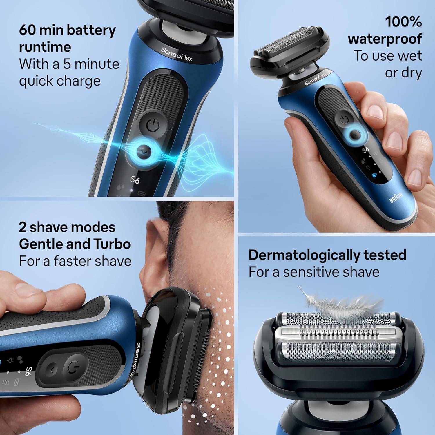 Braun - 百靈 6120S Series 6 乾濕兩用電鬚刨 附精準修剪器 Electric Shaver with Precision Trimmer【平行進口】