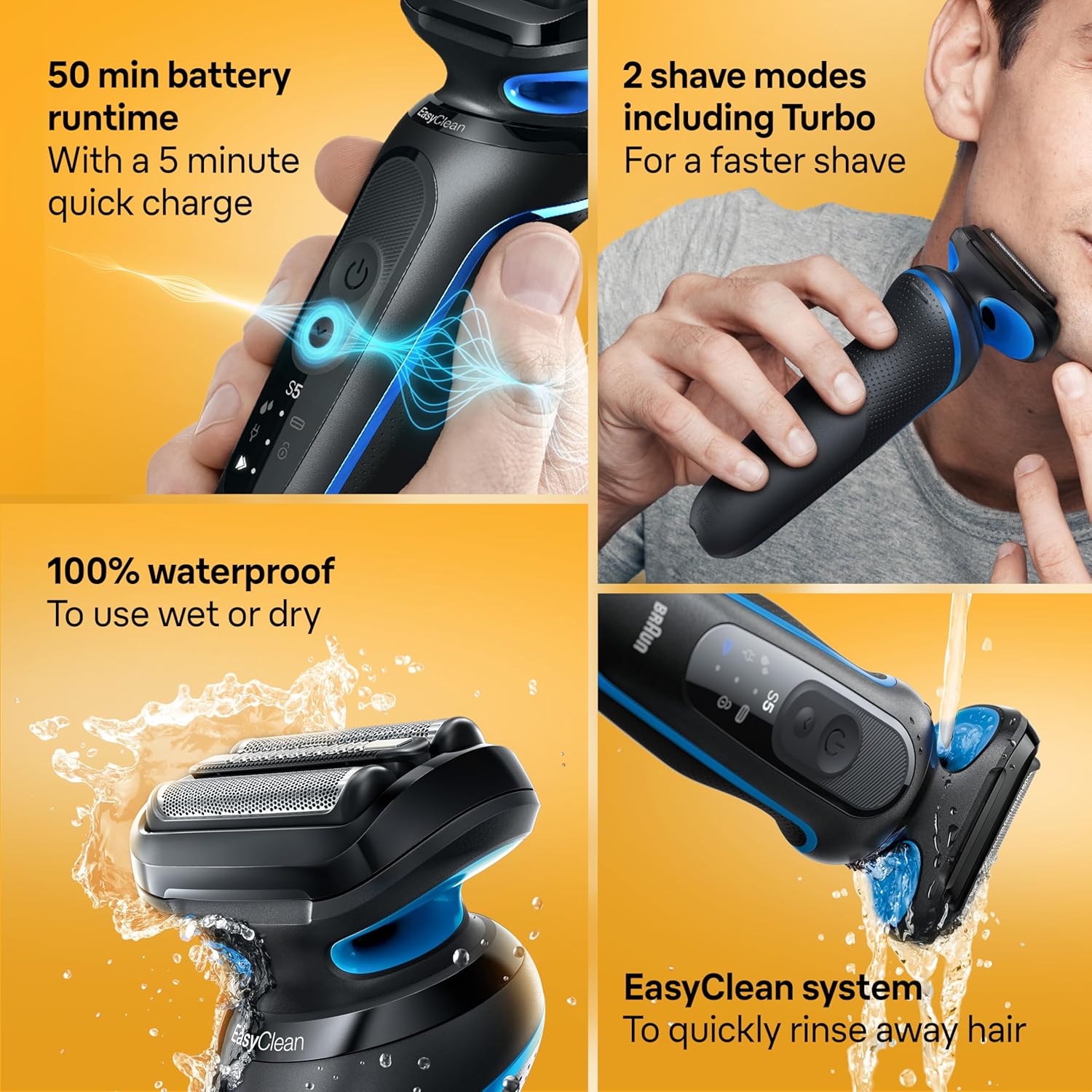 Braun - 百靈 5120s Series 5 乾濕兩用電鬚刨 電動刮鬍刀 附鬍鬚修剪器和配件 Electric Shaver【平行進口】