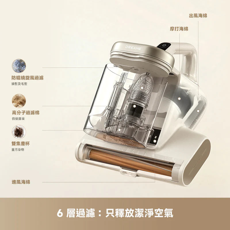 DREAME - 追覓 D20 Aura 自動集塵除蟎器 16000Pa吸力 Mite Remover【香港行貨|1年保養】