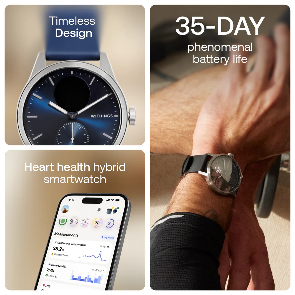 Withings - ScanWatch 2 42mm 指針式智能手錶【香港行貨｜1年保養】
