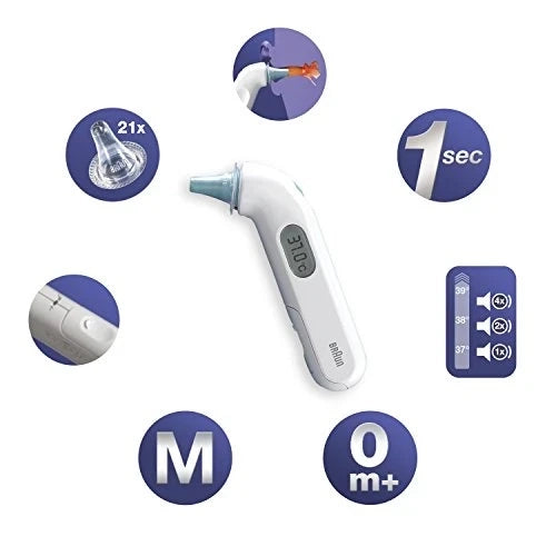 Braun - IRT3030 ThermoScan 3 紅外線嬰兒兒童耳溫槍【平行進口】新舊包裝及顏色隨機發貨