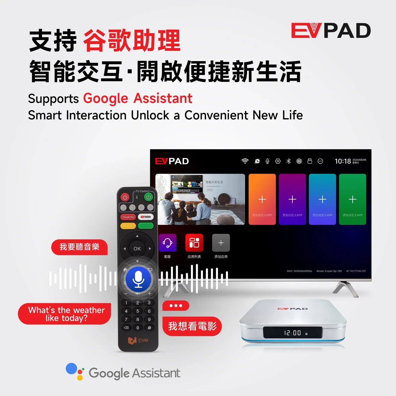 EVPAD - 易電視 EVPAD 12P 第12代 旗艦網絡機頂盒 電視盒子 Smart Media Player (4+64GB)【香港行貨】