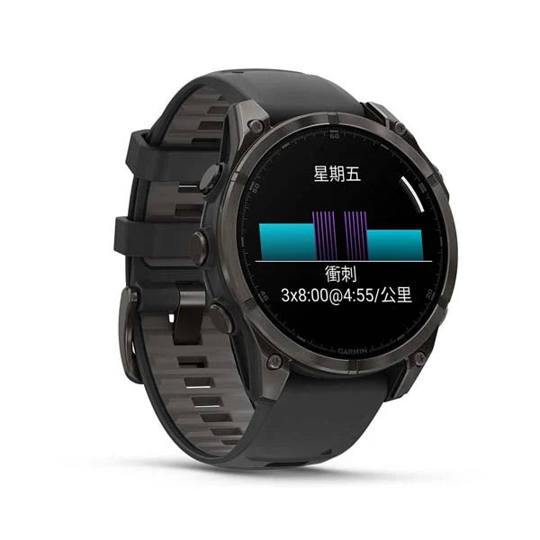 Garmin - fenix 8 47mm AMOLED全方位戶外進階GPS智慧腕錶 石墨灰 DLC鈦錶圈 (獵影黑)【香港行貨｜1年保養】