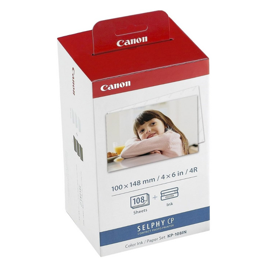 Canon - KP-108IN 相紙108張 連色帶套裝 Color Ink and Paper Set (適用於Canon CP系列相片打印機)