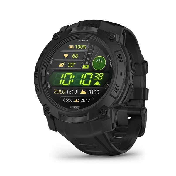 Garmin - Instinct 3 Tactical 戰術版 AMOLED GPS智慧腕錶 (50mm, 極致黑)【香港行貨｜1年保養】