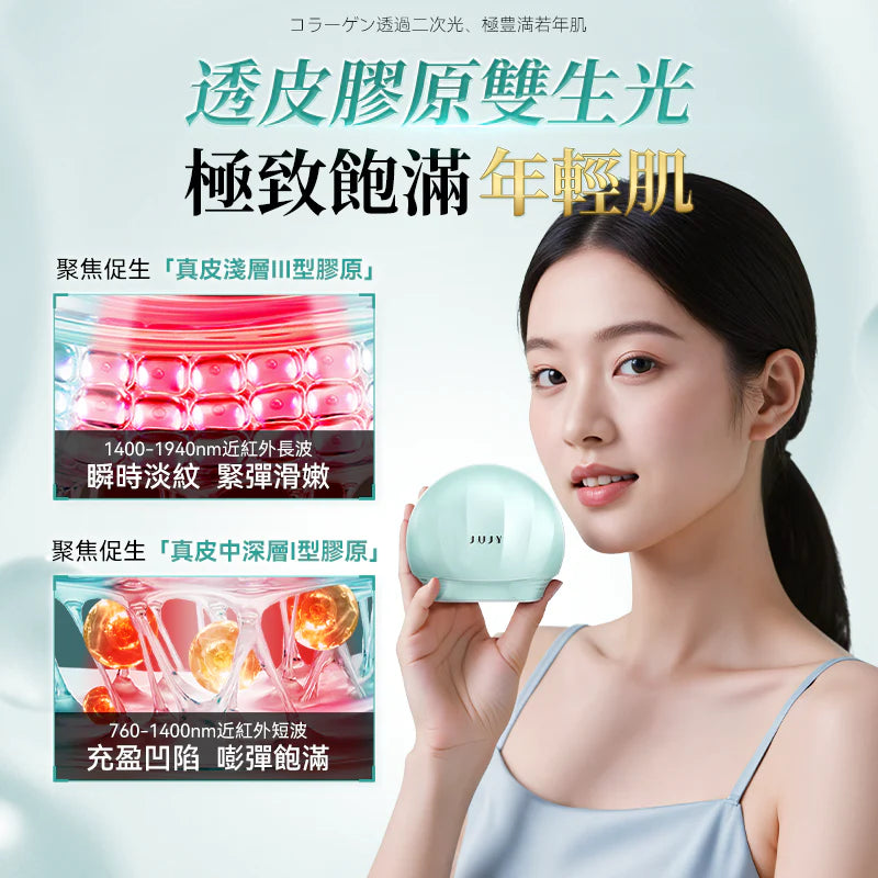 JUJY - 膠原雙生光V-Lift 微電藍寶石聚能 6min全臉逆齡提拉緊彈 家用無線美容儀【香港行貨｜1年保養】