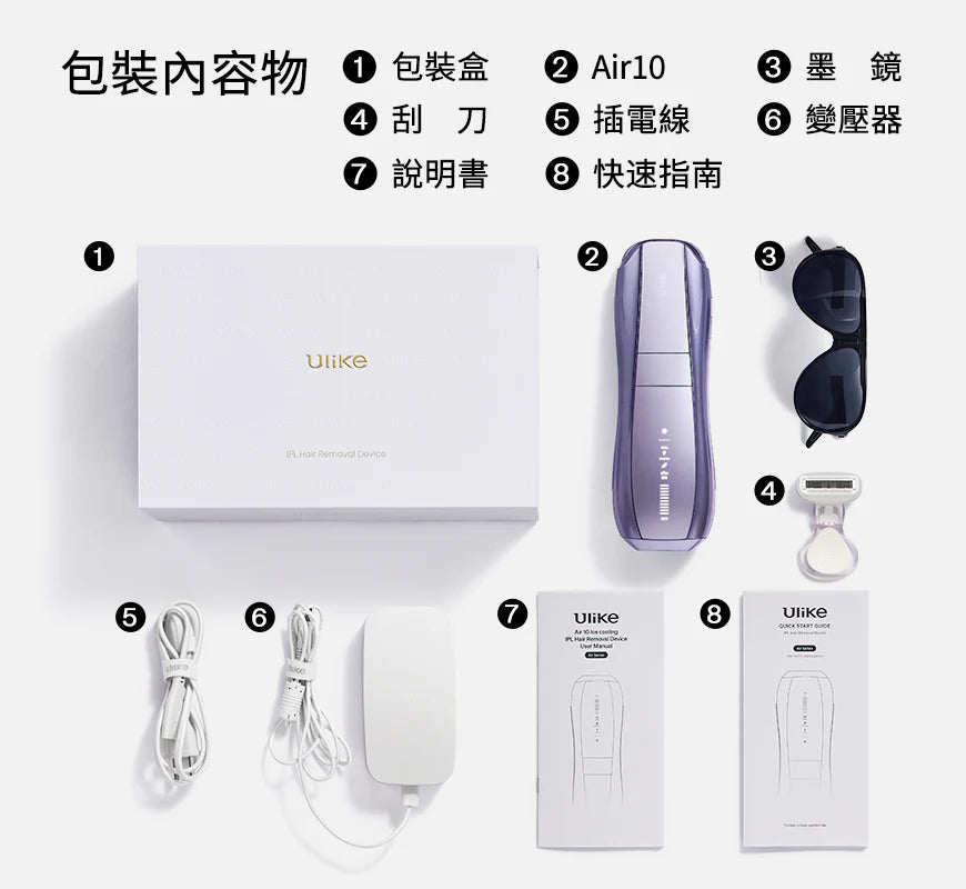 Ulike - Air10 藍寶石冰點脫毛儀 家用脫毛儀 (暮光紫)【香港行貨】